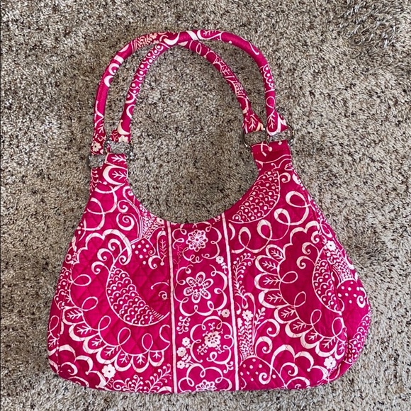 Vera Bradley Twirly Birds Pink Patterned Purse - Picture 2 of 3